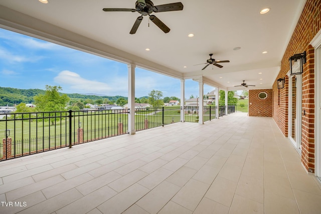 20484 Lake Rd, Abingdon, VA 24211 - view of patio / terrace with ceiling fan