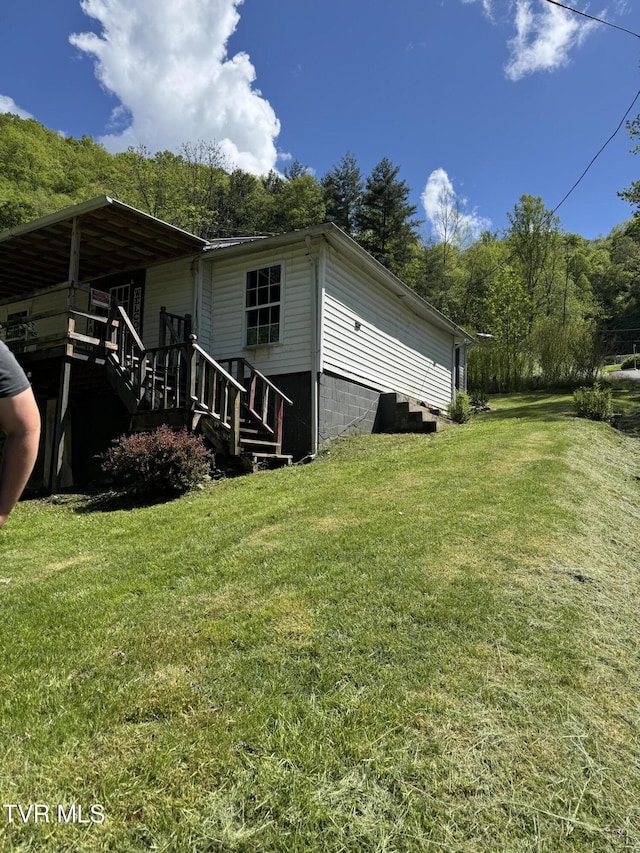 11590 Cedar Rd, Pound, VA 24279 - view of property exterior with a yard and stairway