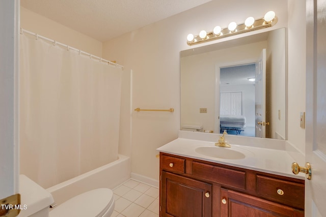 3502 Bondwood Cir, Johnson City, TN 37604 - bathroom featuring toilet, tile patterned flooring, vanity, and shower / bath combo