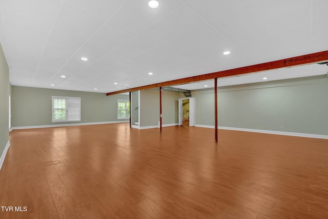 5 Fox Run Ln, Johnson City, TN 37604 - basement featuring wood finished floors, recessed lighting, and baseboards