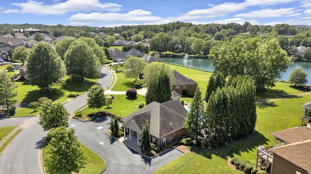 5 Fox Run Ln, Johnson City, TN 37604 - aerial perspective of suburban area featuring a large body of water
