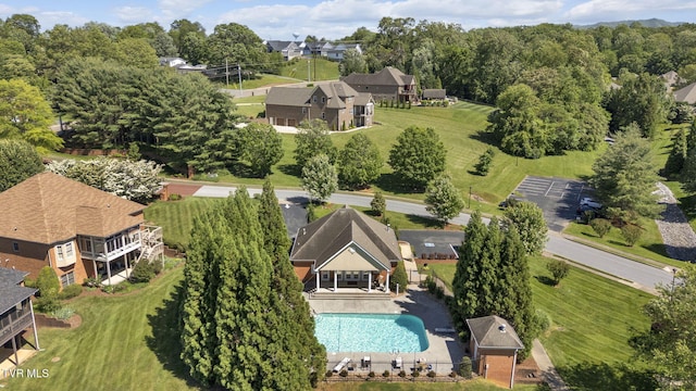5 Fox Run Ln, Johnson City, TN 37604 - aerial view of residential area with a pool