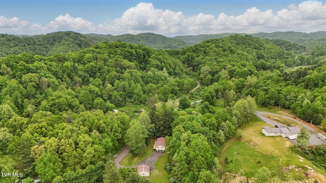 8020 Rock Switch Rd, Wise, VA 24293 - drone / aerial view of a heavily wooded area and a mountainous background