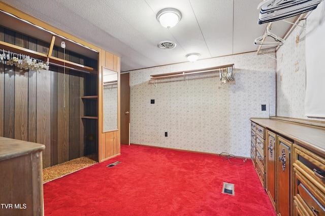 8020 Rock Switch Rd, Wise, VA 24293 - below grade area featuring carpet and wallpapered walls