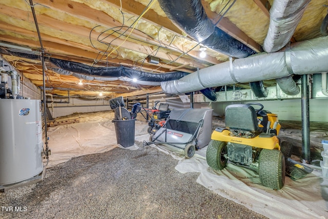 212 Old Castle Rd, Kingsport, TN 37660 - unfinished basement featuring gas water heater