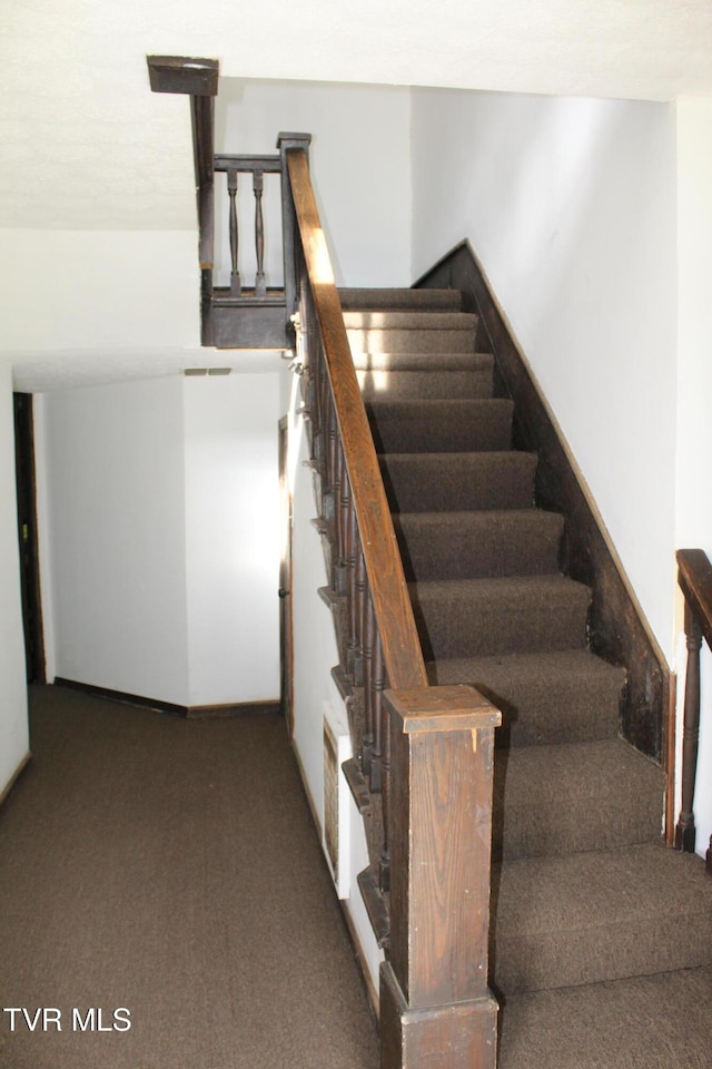 380 Oak Grove Rd, Johnson City, TN 37615 - stairs featuring carpet floors