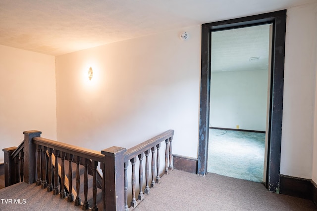 380 Oak Grove Rd, Johnson City, TN 37615 - hall featuring carpet, an upstairs landing, and baseboards