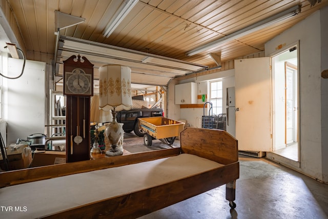 380 Oak Grove Rd, Johnson City, TN 37615 - living area with finished concrete floors and a garage