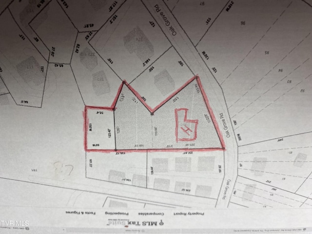 380 Oak Grove Rd, Johnson City, TN 37615 - map of parcels