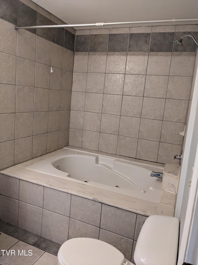 2482-2480 Elk Way, Newport, TN 37821 - bathroom featuring toilet, tile patterned floors, and a combined bath / shower with jetted tub