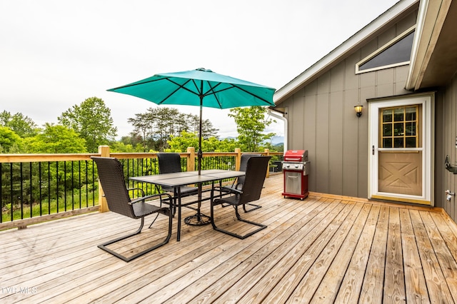 2482-2480 Elk Way, Newport, TN 37821 - wooden deck with outdoor dining space and a grill