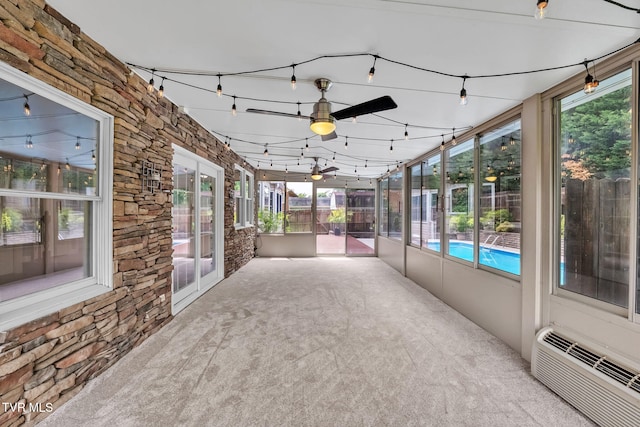 20111 Galen Dr, Abingdon, VA 24211 - unfurnished sunroom featuring a ceiling fan