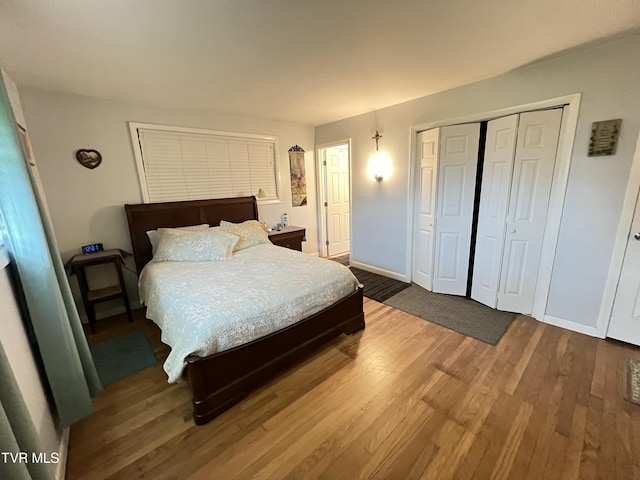 457 Devault St, Church Hill, TN 37642 - bedroom featuring wood finished floors, baseboards, and a closet