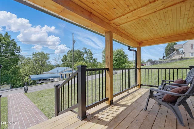 1225 Bristol View Dr, Bristol, VA 24201 - deck featuring a lawn