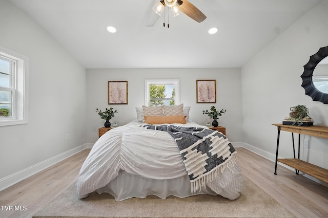 1225 Bristol View Dr, Bristol, VA 24201 - bedroom with light wood finished floors, baseboards, and recessed lighting