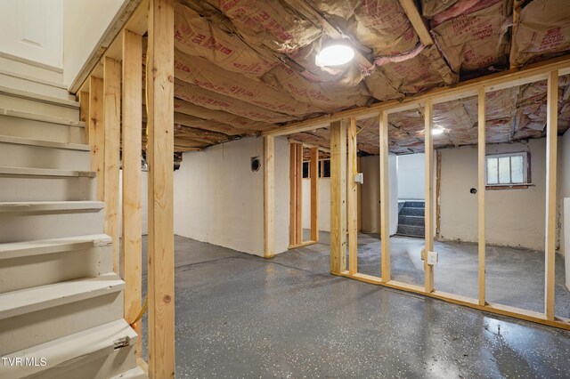 1225 Bristol View Dr, Bristol, VA 24201 - basement with stairway