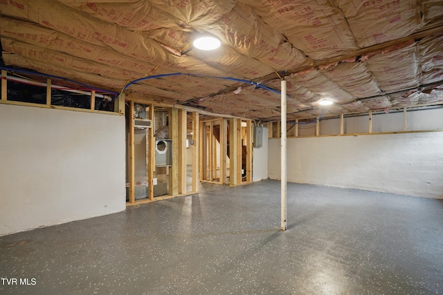 1225 Bristol View Dr, Bristol, VA 24201 - unfinished below grade area with electric panel