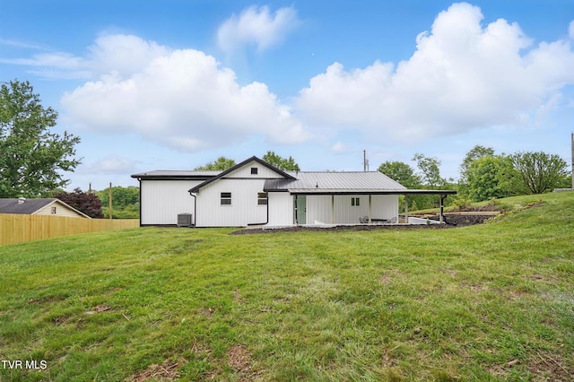1225 Bristol View Dr, Bristol, VA 24201 - rear view of property with central AC unit and metal roof