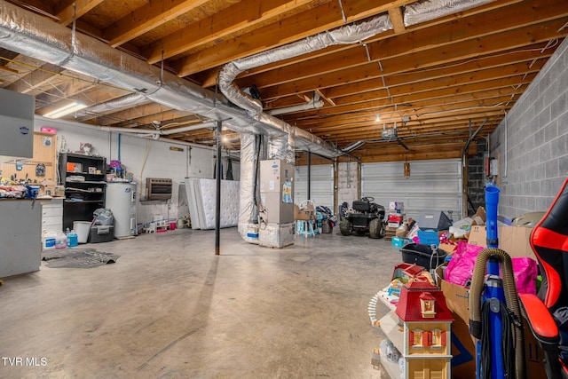 522 Crook St, Hampton, TN 37658 - below grade area with electric water heater and heating unit