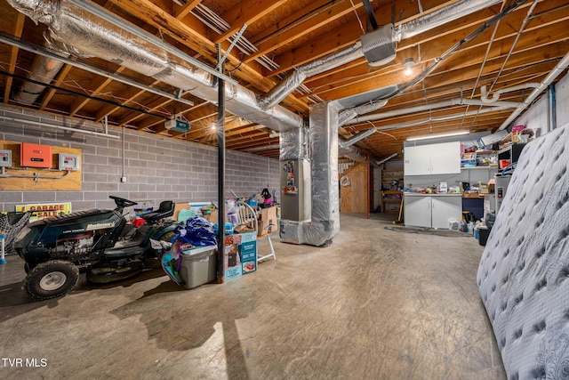 522 Crook St, Hampton, TN 37658 - unfinished below grade area featuring heating unit