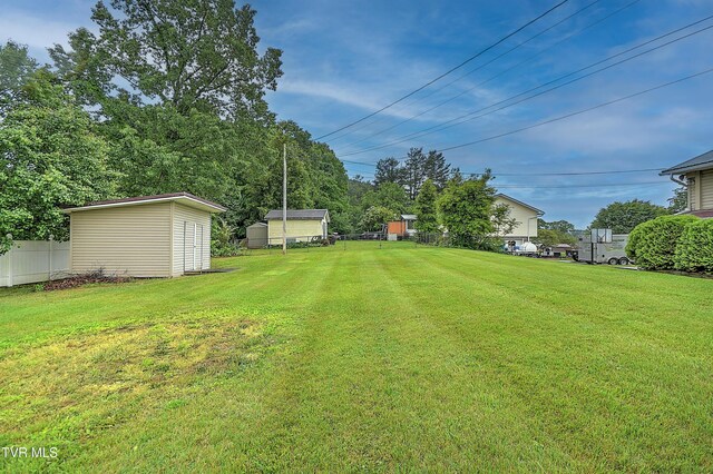 145 Linda Hts, Fall Branch, TN 37656 - view of yard with an outdoor structure and a storage unit