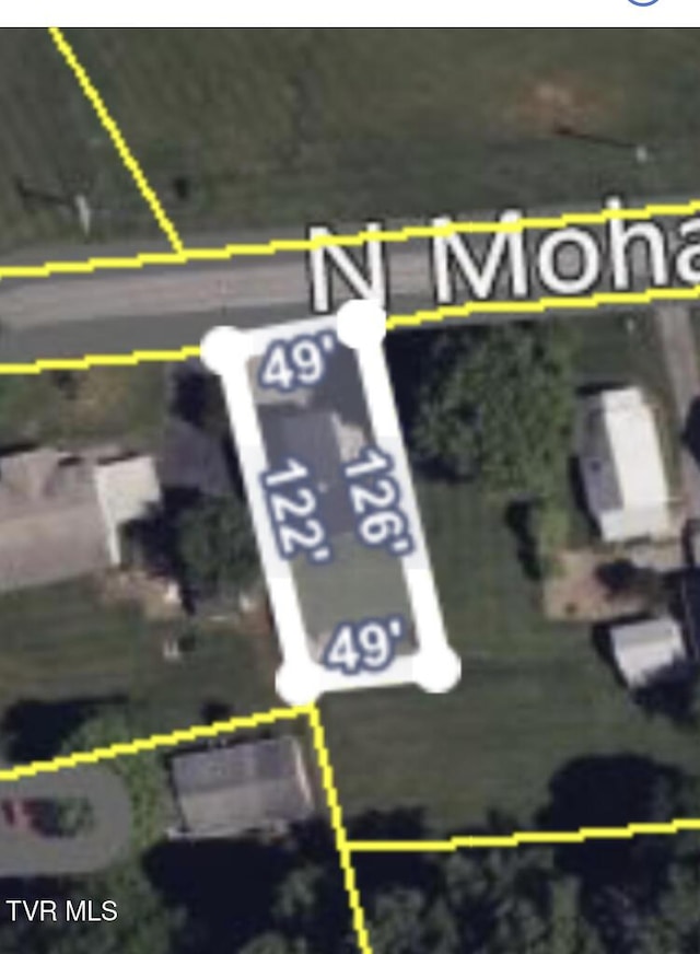 626 N Mohawk Dr, Erwin, TN 37650 - aerial overview of property's location with property boundaries highlighted