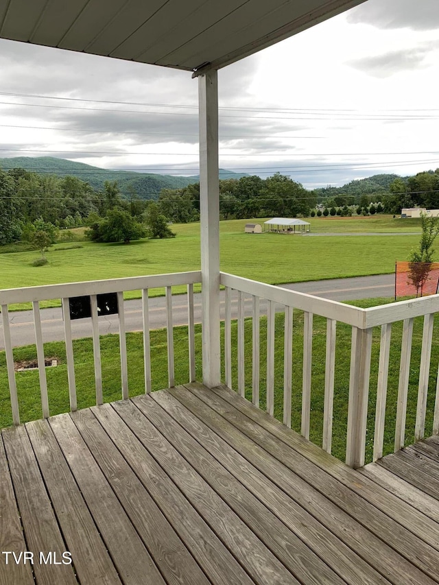 626 N Mohawk Dr, Erwin, TN 37650 - deck featuring a yard and a view of rural / pastoral area