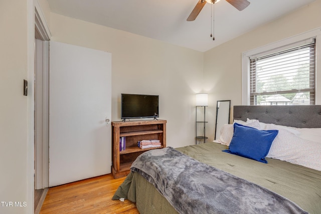 1462 Valley St, Kingsport, TN 37660 - bedroom featuring light wood finished floors and ceiling fan