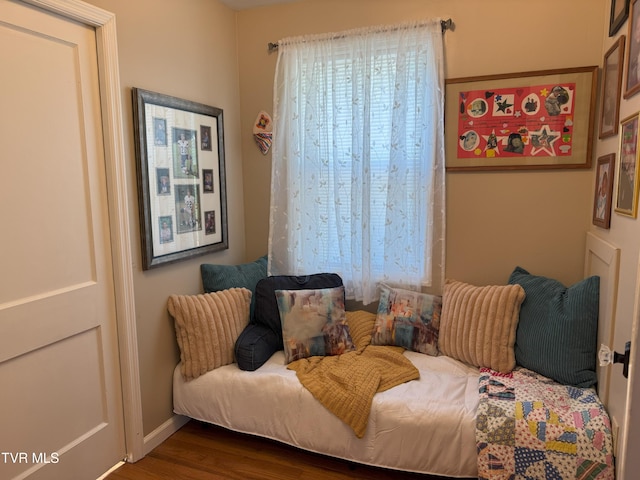 1317 Newton St, Bristol, VA 24201 - bedroom with dark wood-style floors and baseboards