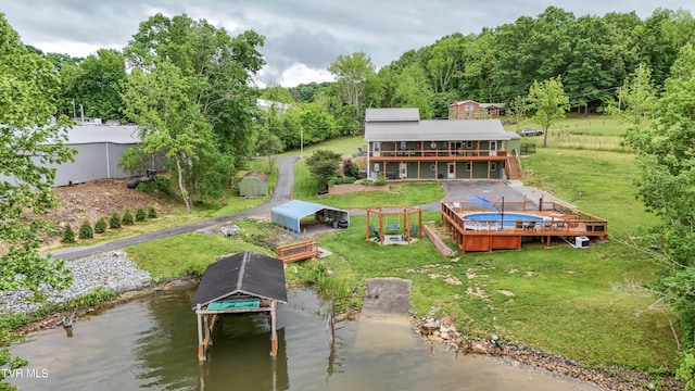 476 Sportsman Dock Rd, Piney Flats, TN 37686 - view of subject property featuring a large body of water and a heavily wooded area