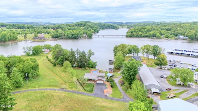 476 Sportsman Dock Rd, Piney Flats, TN 37686 - bird's eye view of a nearby body of water and a heavily wooded area