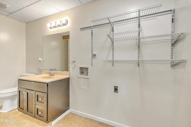476 Sportsman Dock Rd, Piney Flats, TN 37686 - laundry area featuring hookup for an electric dryer, washer hookup, light tile patterned flooring, and baseboards