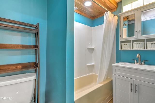 476 Sportsman Dock Rd, Piney Flats, TN 37686 - full bathroom featuring toilet, shower / bath combo, and vanity