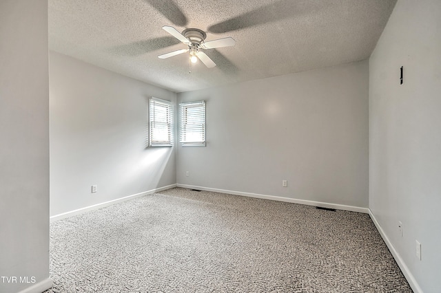 476 Sportsman Dock Rd, Piney Flats, TN 37686 - unfurnished room with a textured ceiling, a ceiling fan, carpet floors, and baseboards
