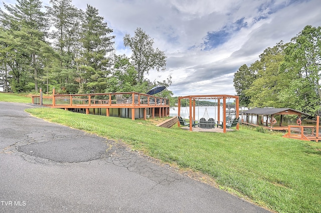 476 Sportsman Dock Rd, Piney Flats, TN 37686 - rear view of property featuring a yard and a deck