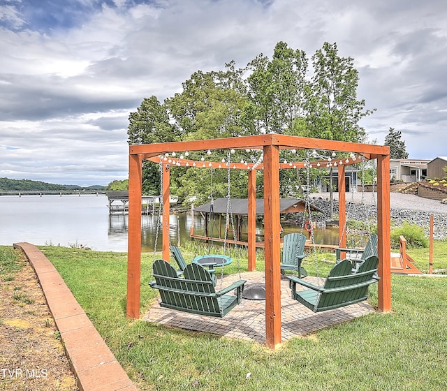 476 Sportsman Dock Rd, Piney Flats, TN 37686 - view of jungle gym with a yard and a water view