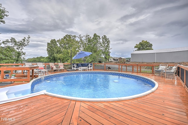 476 Sportsman Dock Rd, Piney Flats, TN 37686 - swimming pool featuring a deck and fence