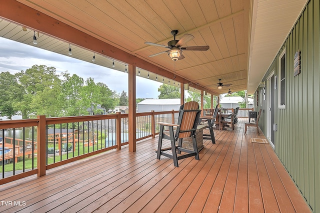 476 Sportsman Dock Rd, Piney Flats, TN 37686 - deck with ceiling fan