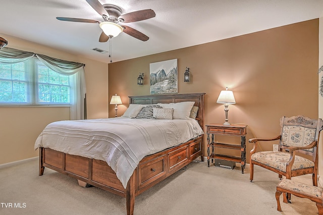 2309 Oxford Ct, Kingsport, TN 37660 - bedroom with light carpet, ceiling fan, and baseboards