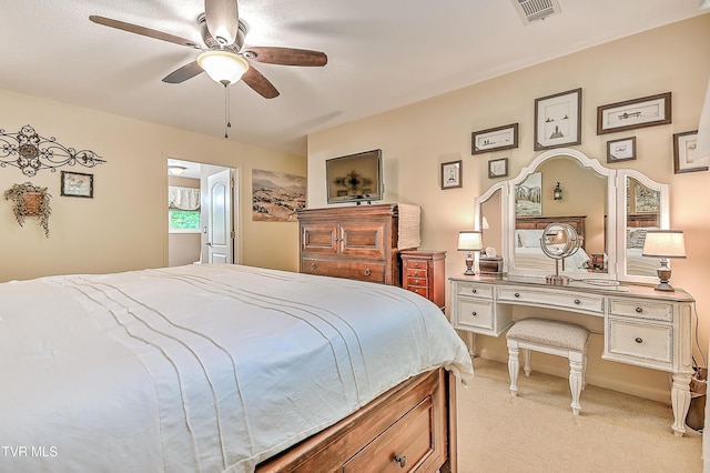 2309 Oxford Ct, Kingsport, TN 37660 - bedroom featuring light colored carpet and ceiling fan