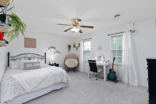 821 Regency Dr, Johnson City, TN 37604 - bedroom featuring carpet floors, an office area, ceiling fan, and baseboards