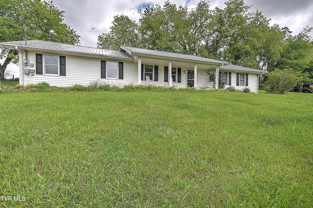 18505 Ironwood Loop, Abingdon, VA 24210 - single story home featuring covered porch, a front yard, and metal roof