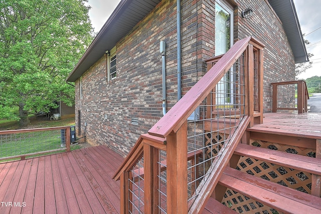 deck with stairway