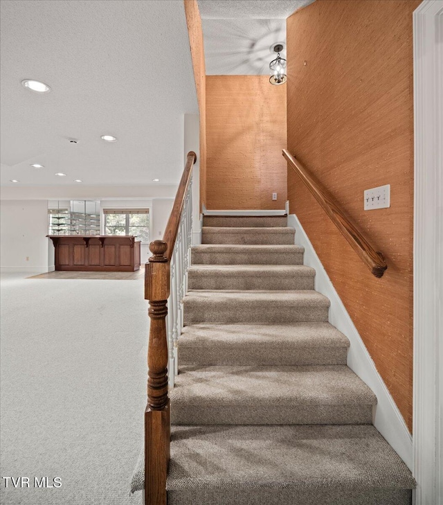 121 Queensgate, Bristol, TN 37620 - stairs with carpet floors and recessed lighting