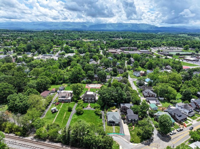 408 N Main St, Greeneville, TN 37745 - aerial view of residential area featuring a heavily wooded area
