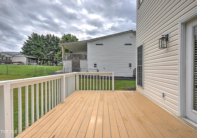 view of wooden deck