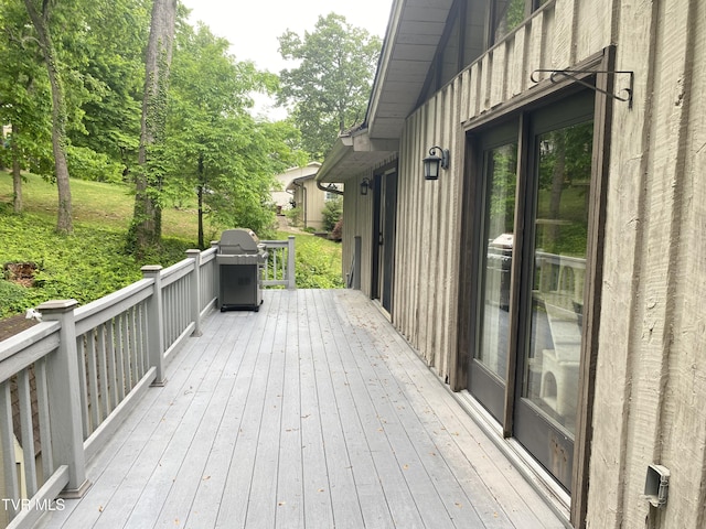 203 Oak Ln, Johnson City, TN 37604 - wooden terrace featuring a grill