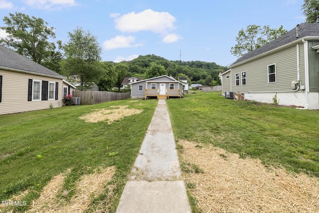 1410 Anderson St, Bristol, TN 37620 - view of yard with a deck and central AC unit