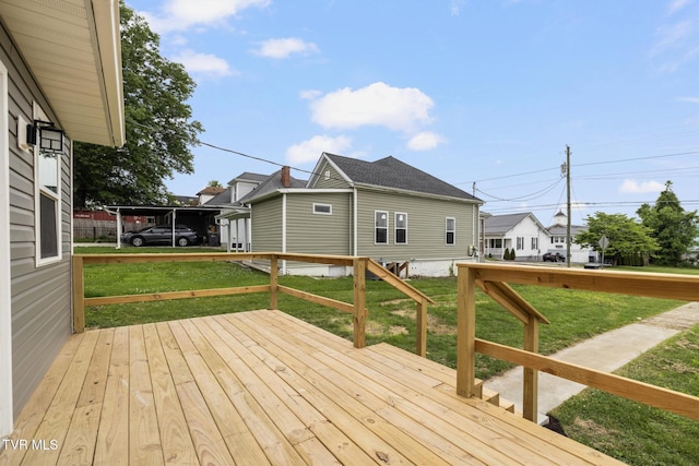 1410 Anderson St, Bristol, TN 37620 - wooden terrace featuring a lawn