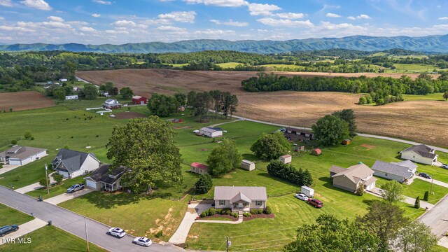 1086 Quaker Run, Telford, TN 37690 - aerial view of sparsely populated area with a mountain backdrop